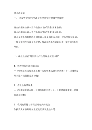 如何填制现金流量表