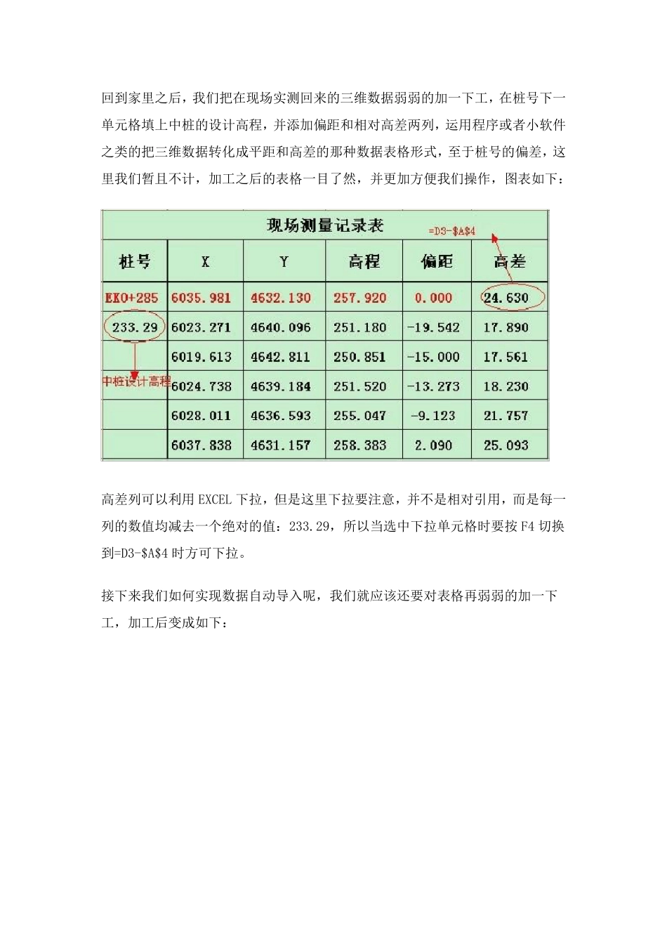 如何巧用EXCEL函数绘制横断面地面线_第2页