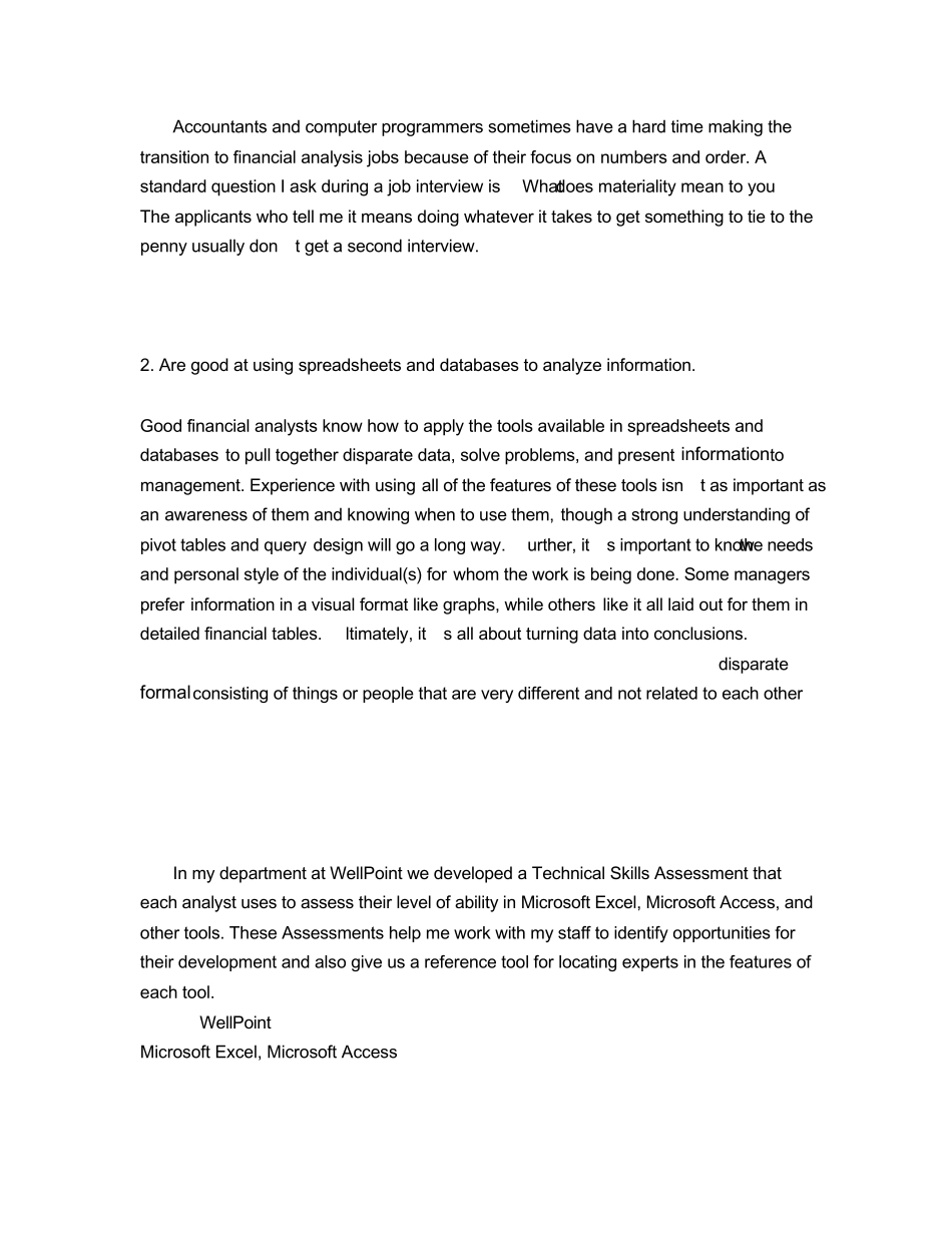 如何成为一名出色的财务分析师？HowtoBeaGreatFinancialAnalyst_第3页