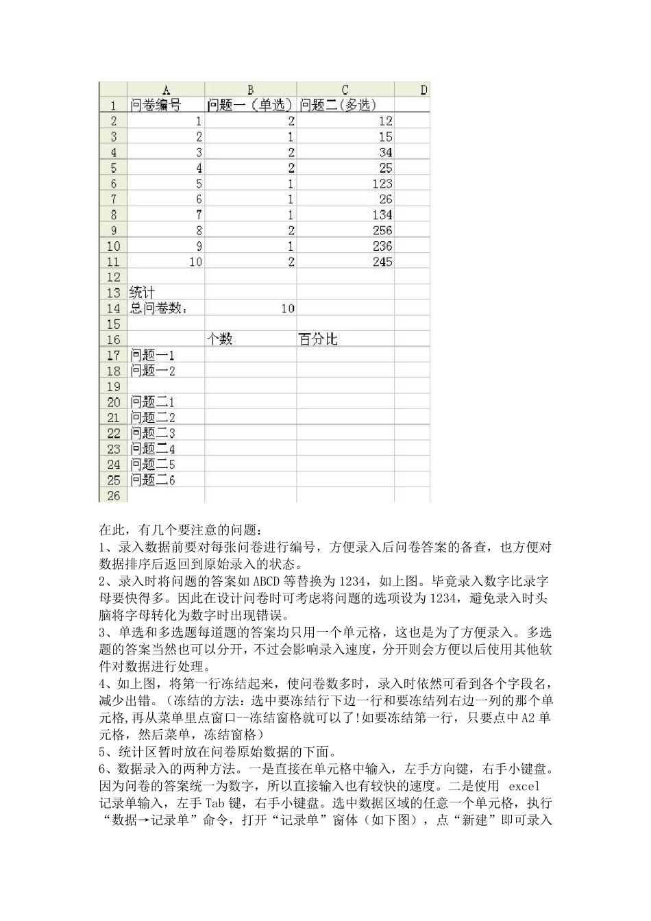 如何用excel统计调查问卷_第2页