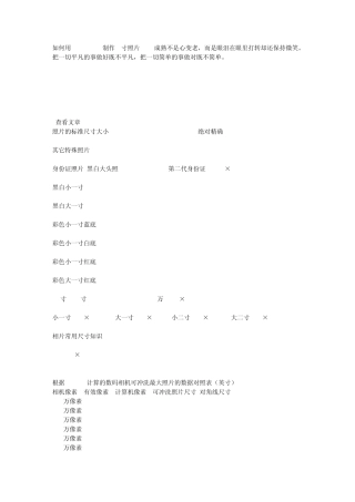 如何用Photoshop制作1寸照片