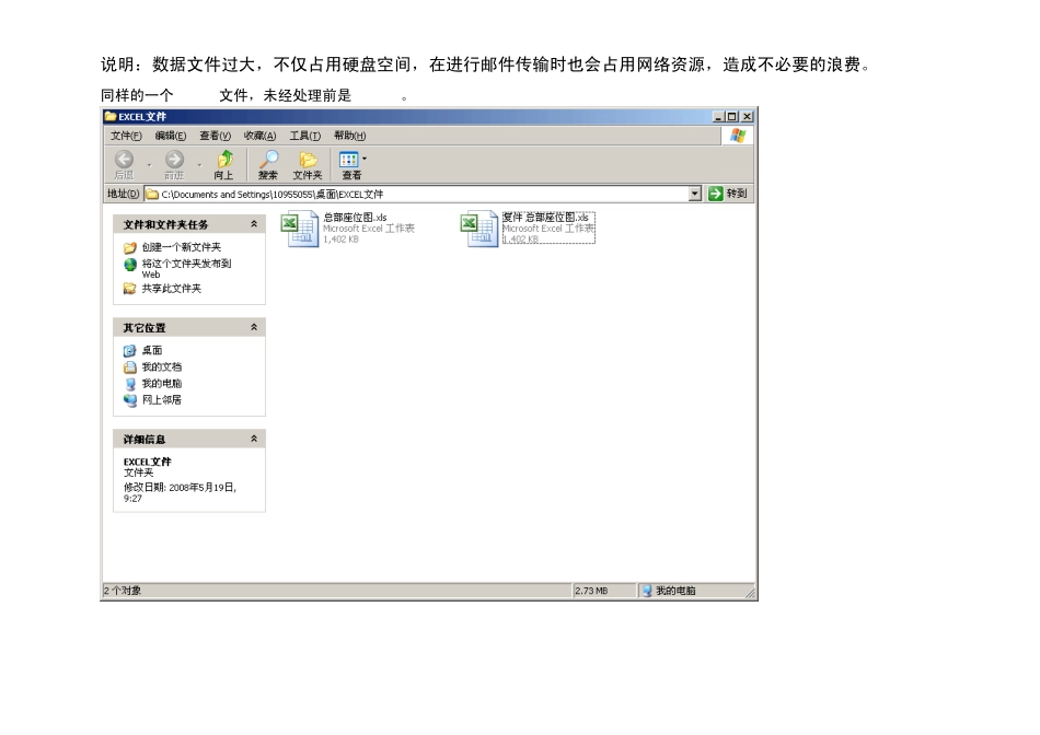 如何缩小EXCEL文件的占用空间_第1页