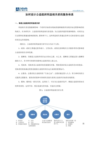 如何设计公益组织利益相关者的服务体系
