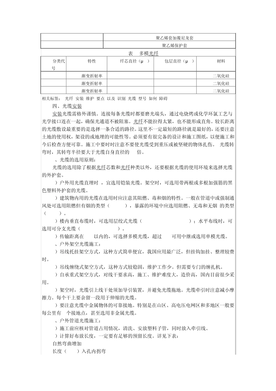 如何识别光缆型号辨别以及光纤安装维护的要点_第3页
