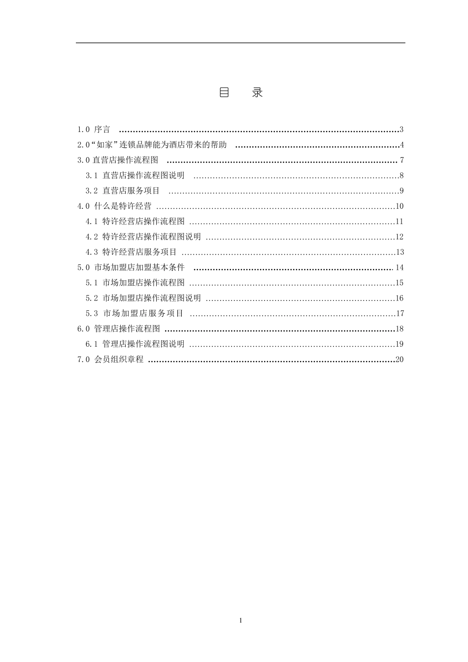 如家酒店加盟手册_第1页