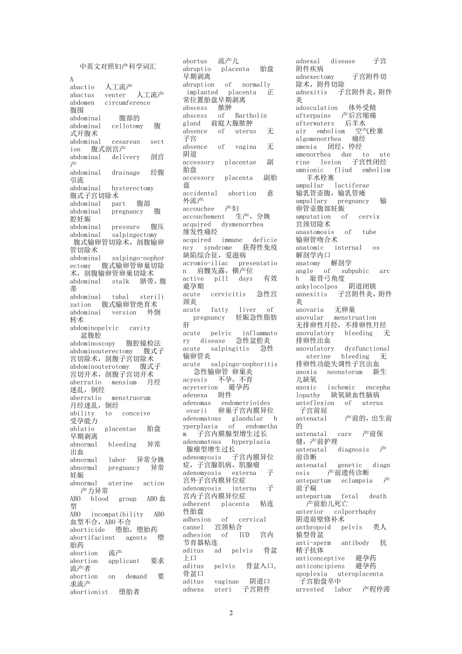 妇产科医学英语收集_第2页