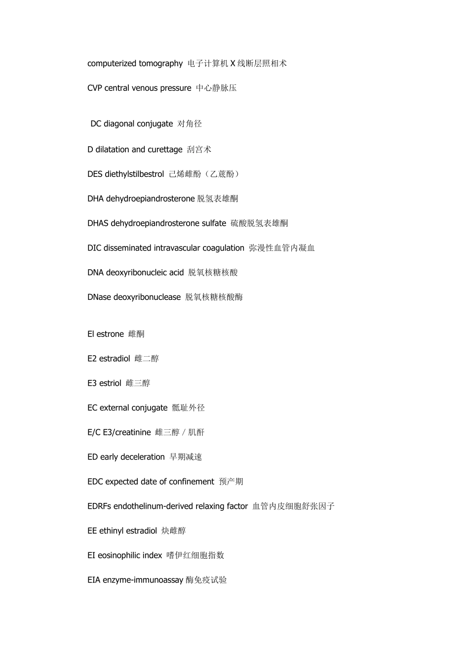 妇产科常用英文缩写词汇_第3页