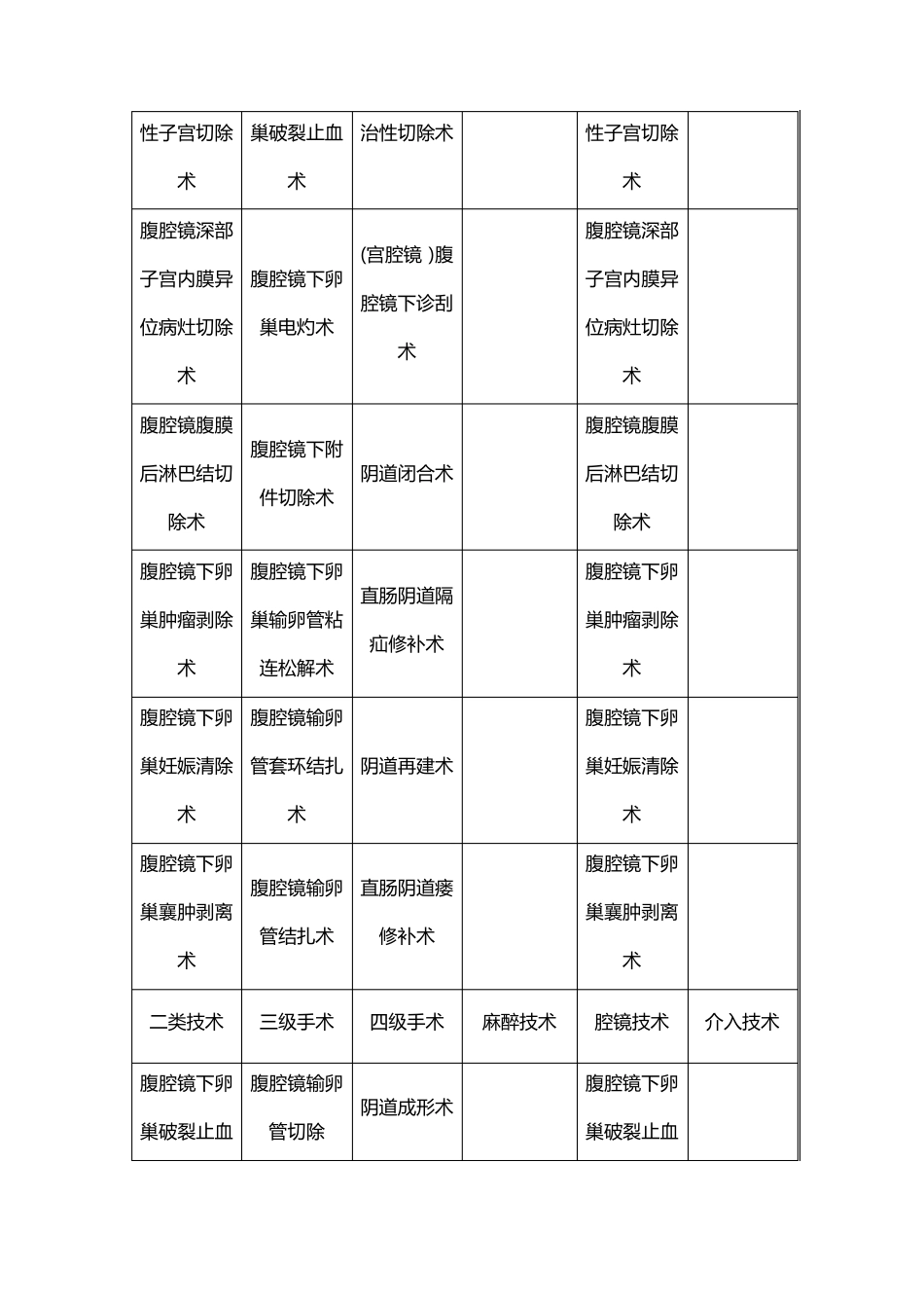 妇产科高风险技术目录_第2页