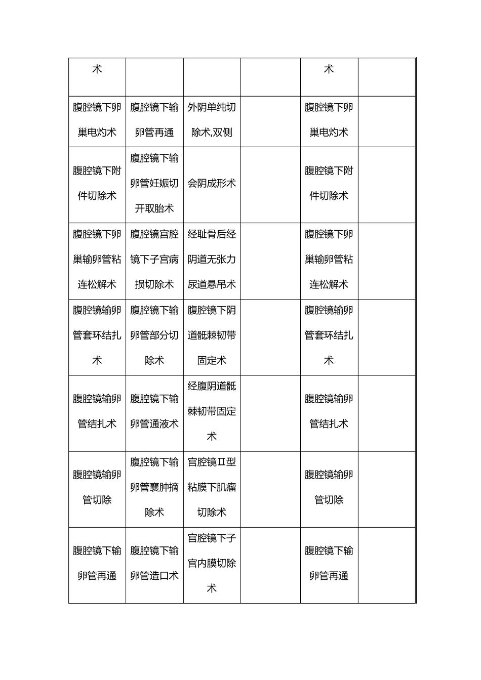 妇产科高风险技术目录_第3页