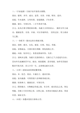 姓名学笔画吉凶数