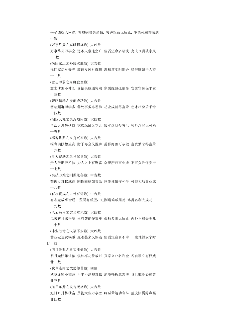 姓名笔划数看一生吉凶命_第2页