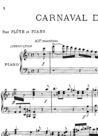 威尼斯狂欢节(长笛钢琴伴奏谱)PierreAgricolaGeninCarnavalDeVeniseforFlute_andPianoOp14