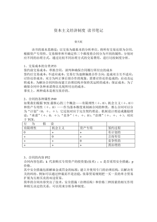 威廉姆森交易成本笔记