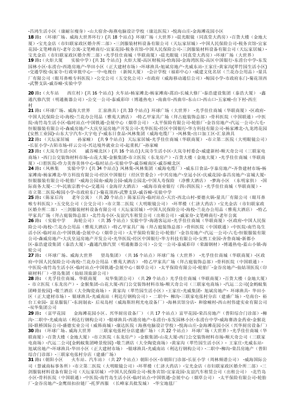 威海公交车路线及时刻表_第3页