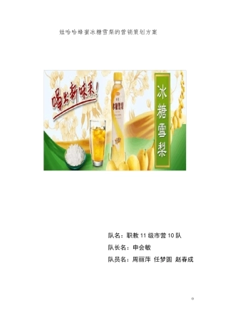 娃哈哈策划方案