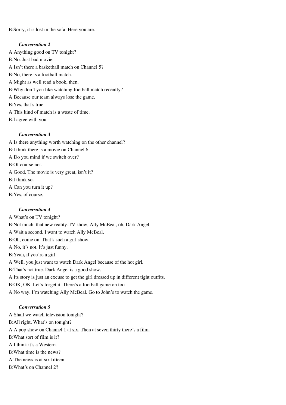 娱乐休闲英语口语_第3页