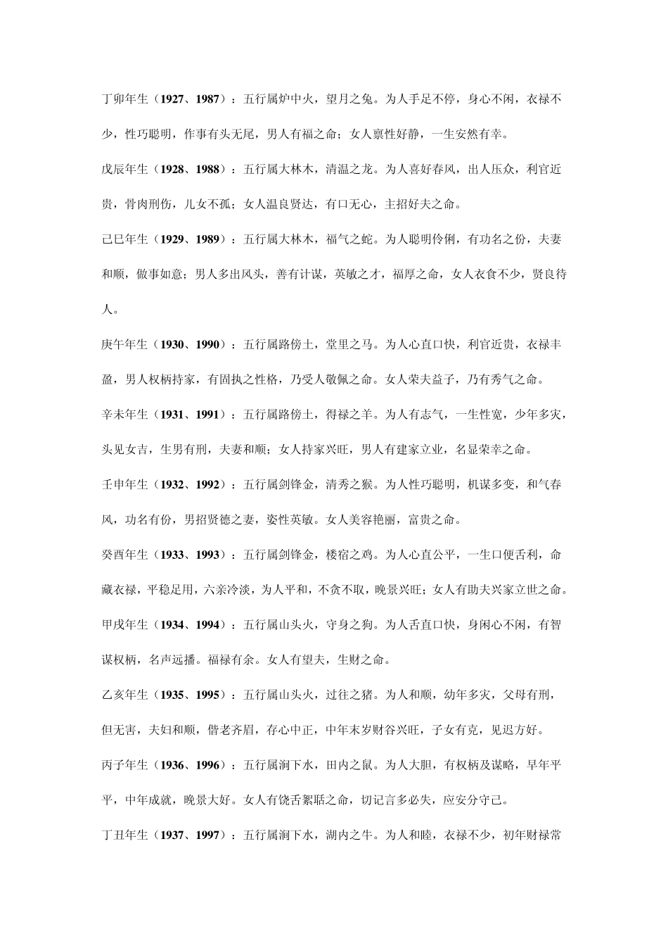 婚姻五行相生相克查询表_第2页