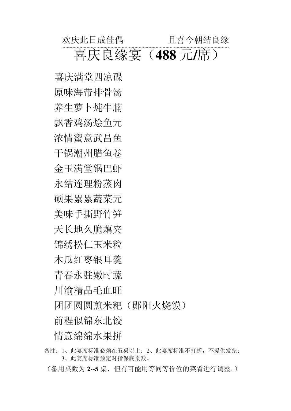 婚宴酒席菜谱_第1页