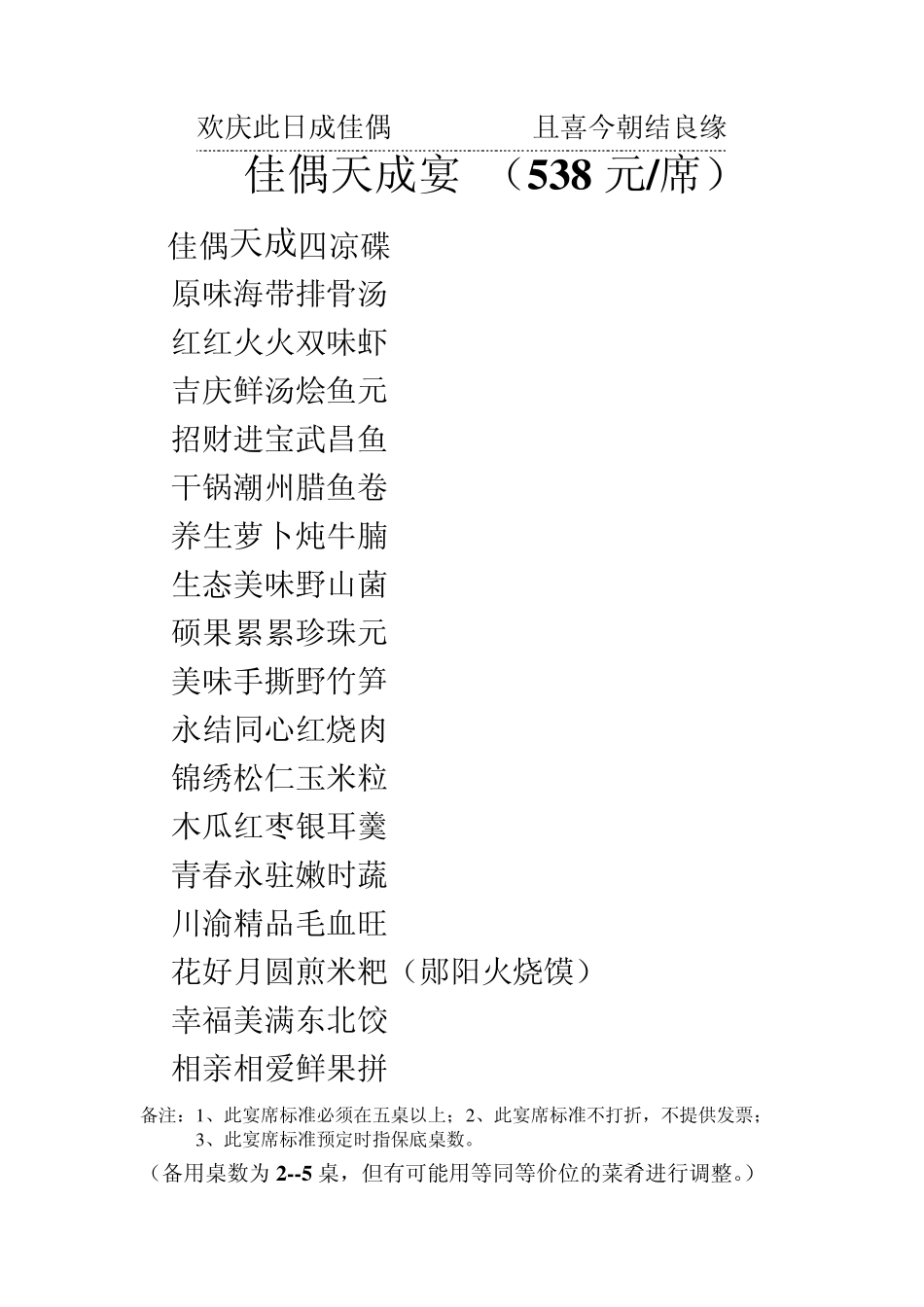 婚宴酒席菜谱_第2页