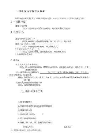 婚礼现场流程及发言稿