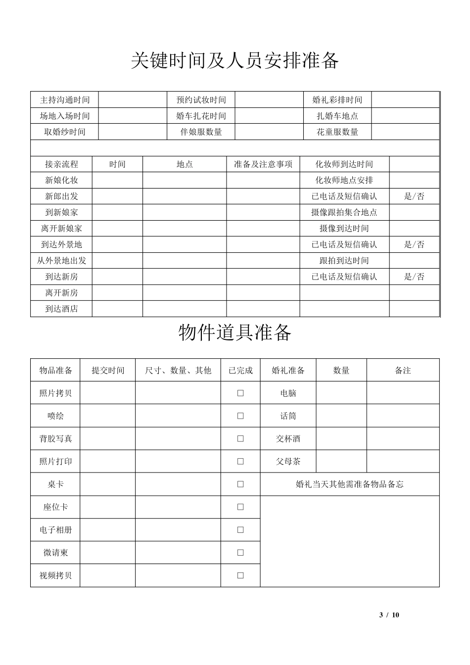 婚礼管家实用执行手册_第3页