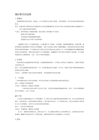 婚纱分类及面料完整总结