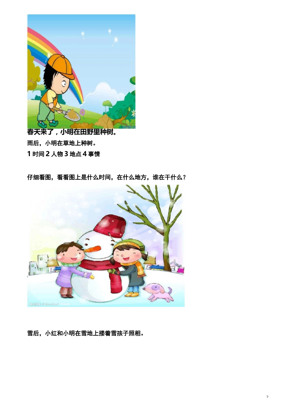 一年级看图写话汇总_第2页