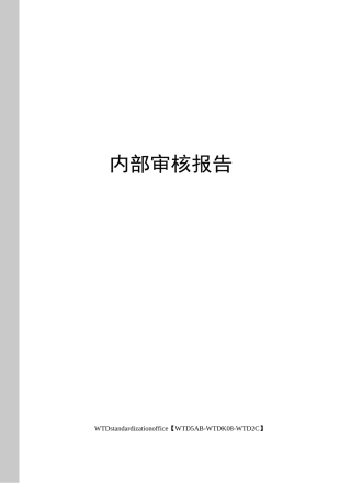 内部审核报告