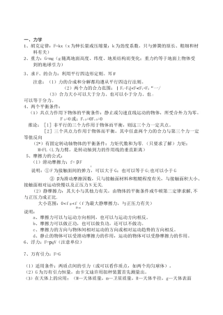 成人高考物理知识学习资料
