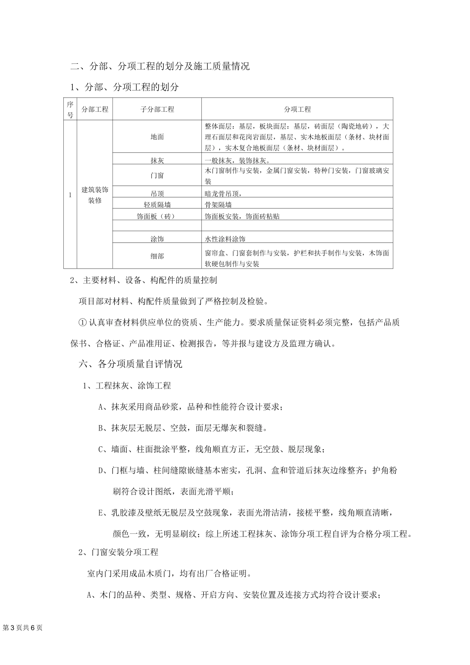 装饰工程自检报告_第3页