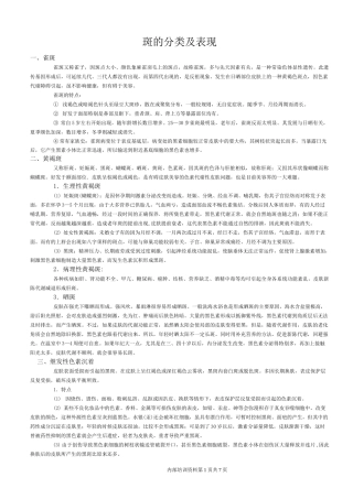 斑的分类及表现