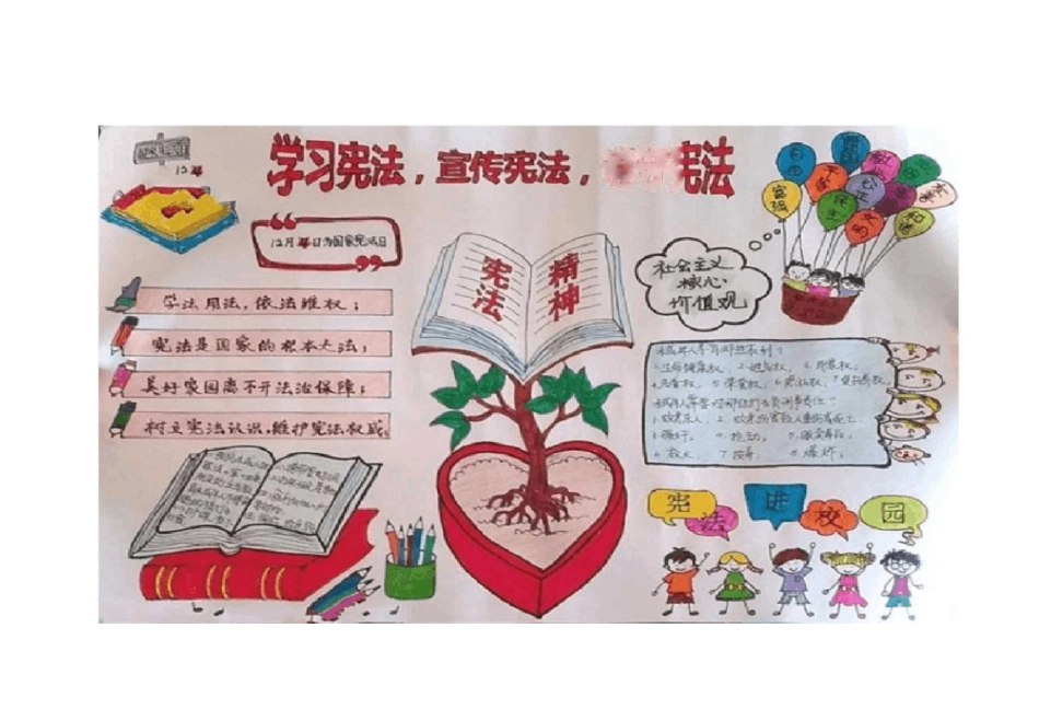 学宪法,讲宪法黑板报_第3页