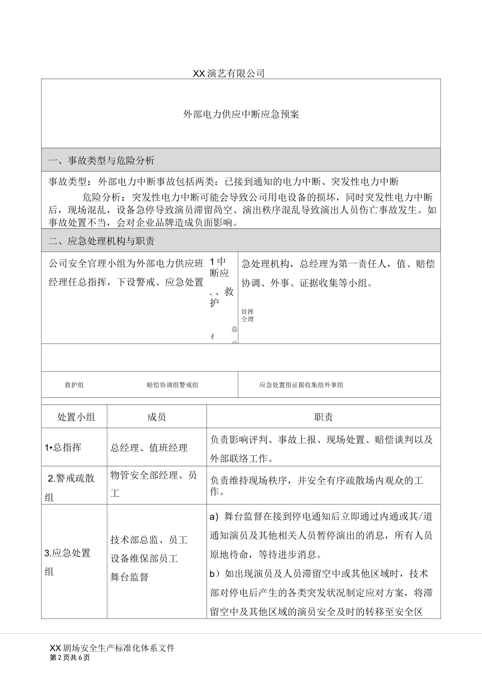 外部电力供应中断应急预案_第2页