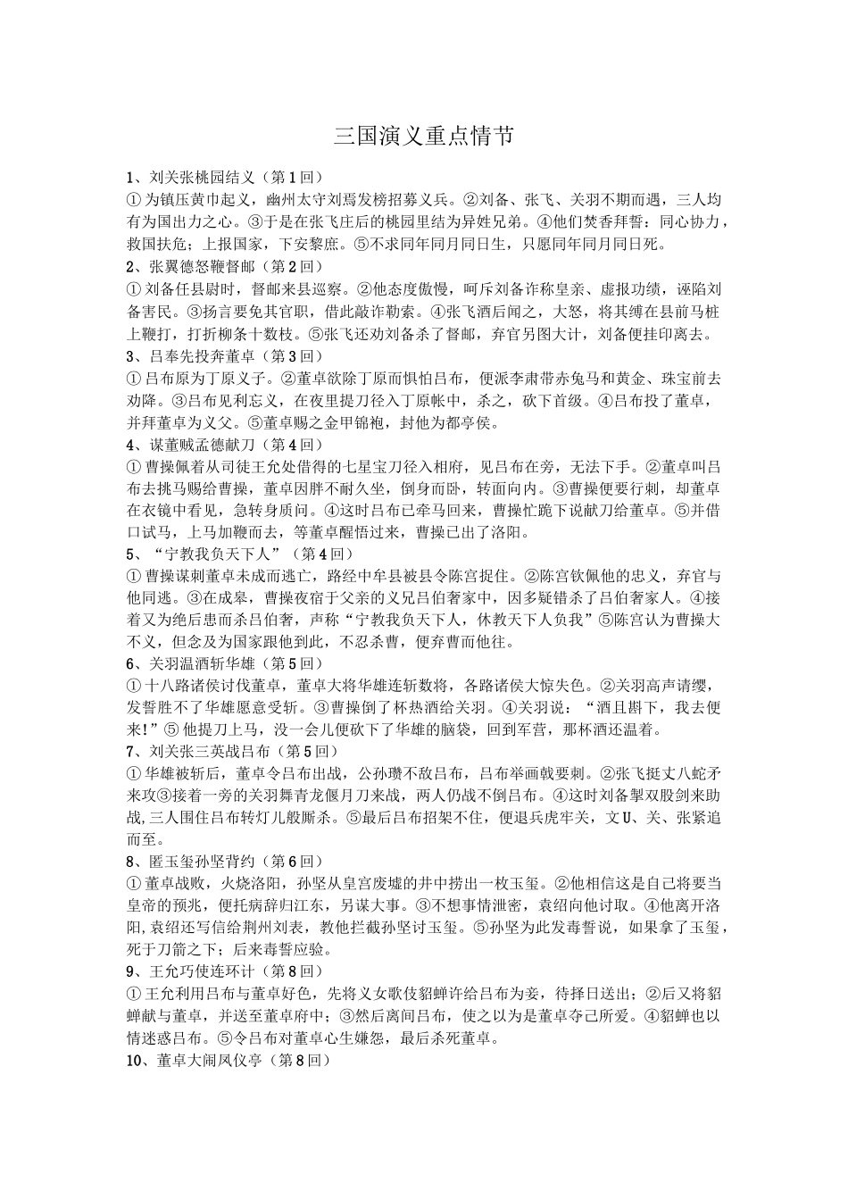 三国演义重点情节_第1页