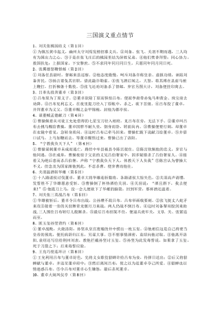 三国演义重点情节
