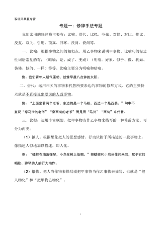修辞手法专题