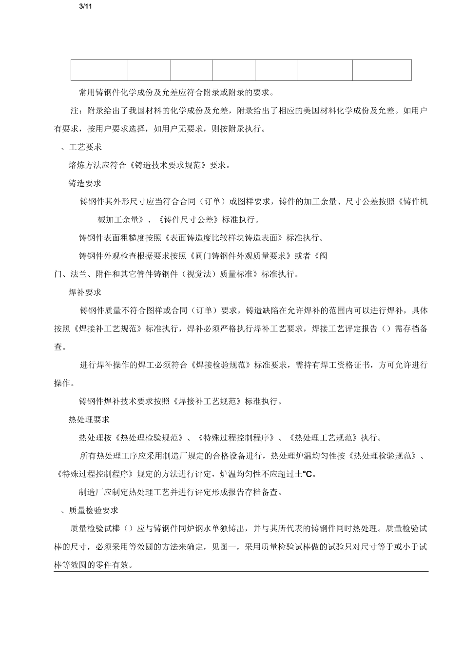 最新版  JS-0010铸钢件材料规范_第3页