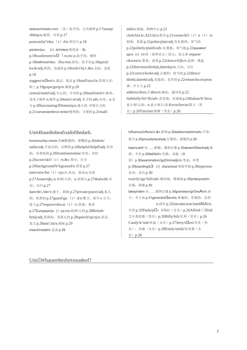 人教版英语九年级单词_第2页