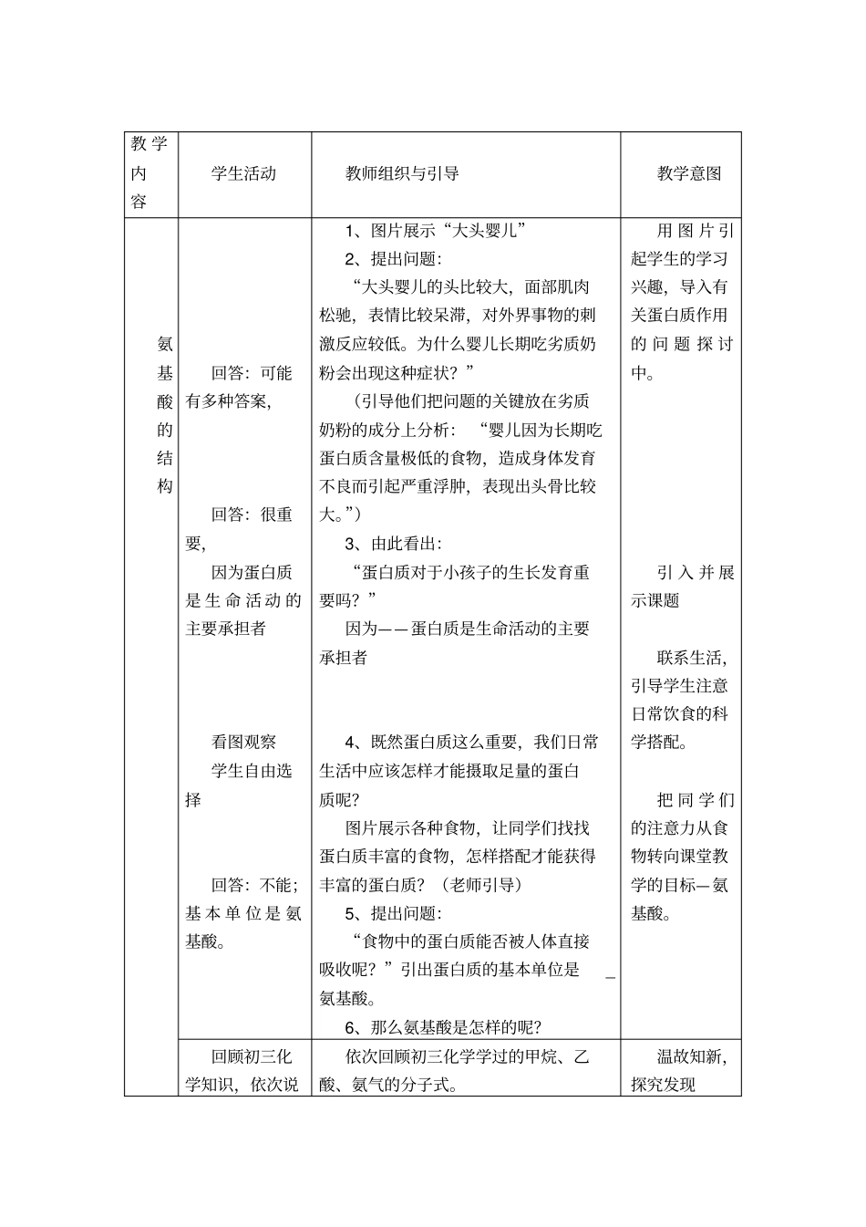 生命活动的主要承担者蛋白质教学设计_第2页