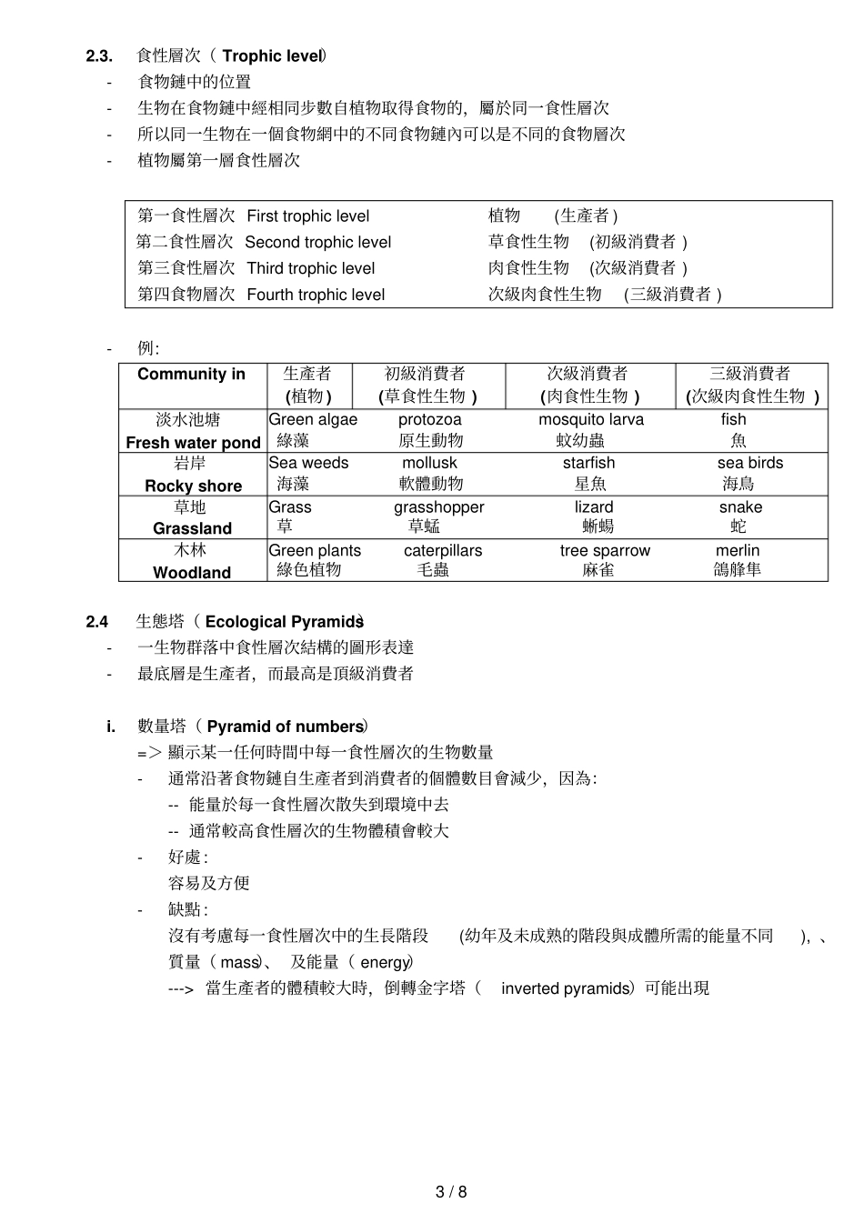 生态系中能量流动附物质循环_第3页