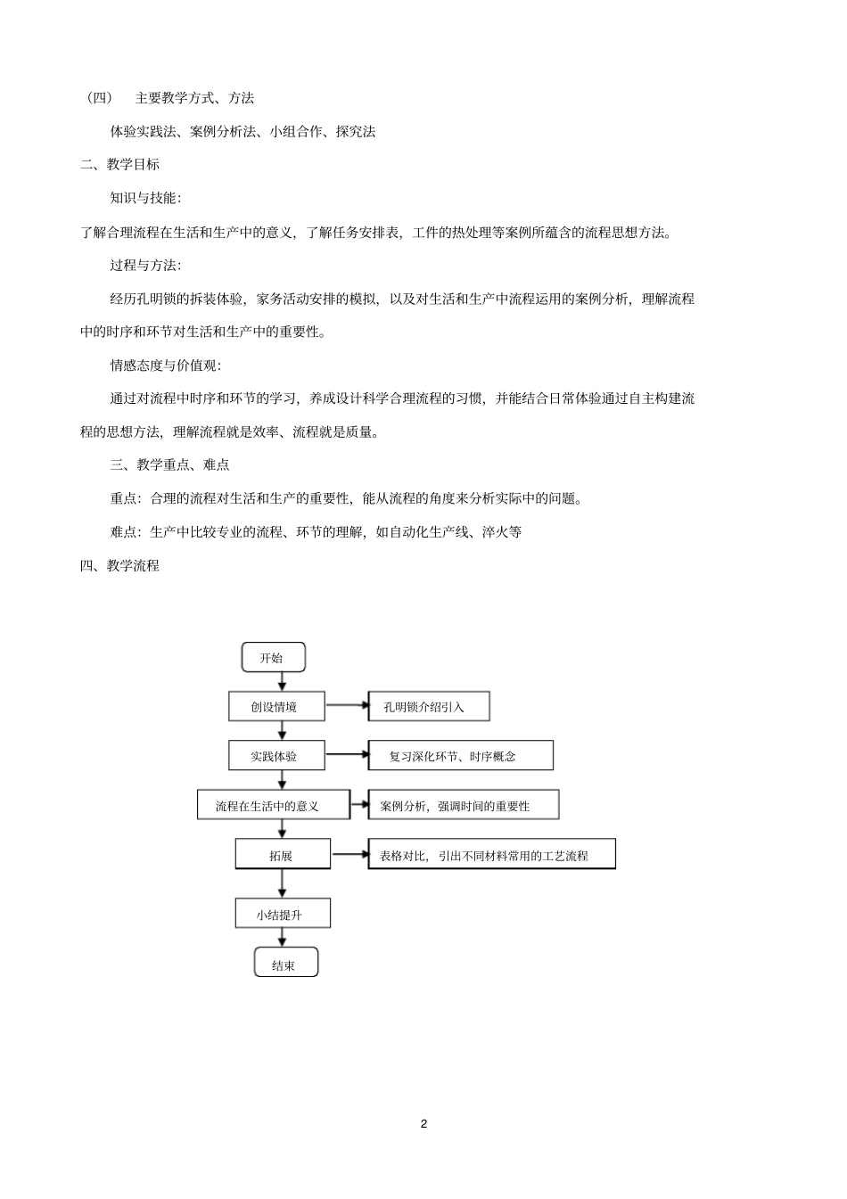 生活和生产中的流程教学设计剖析_第2页