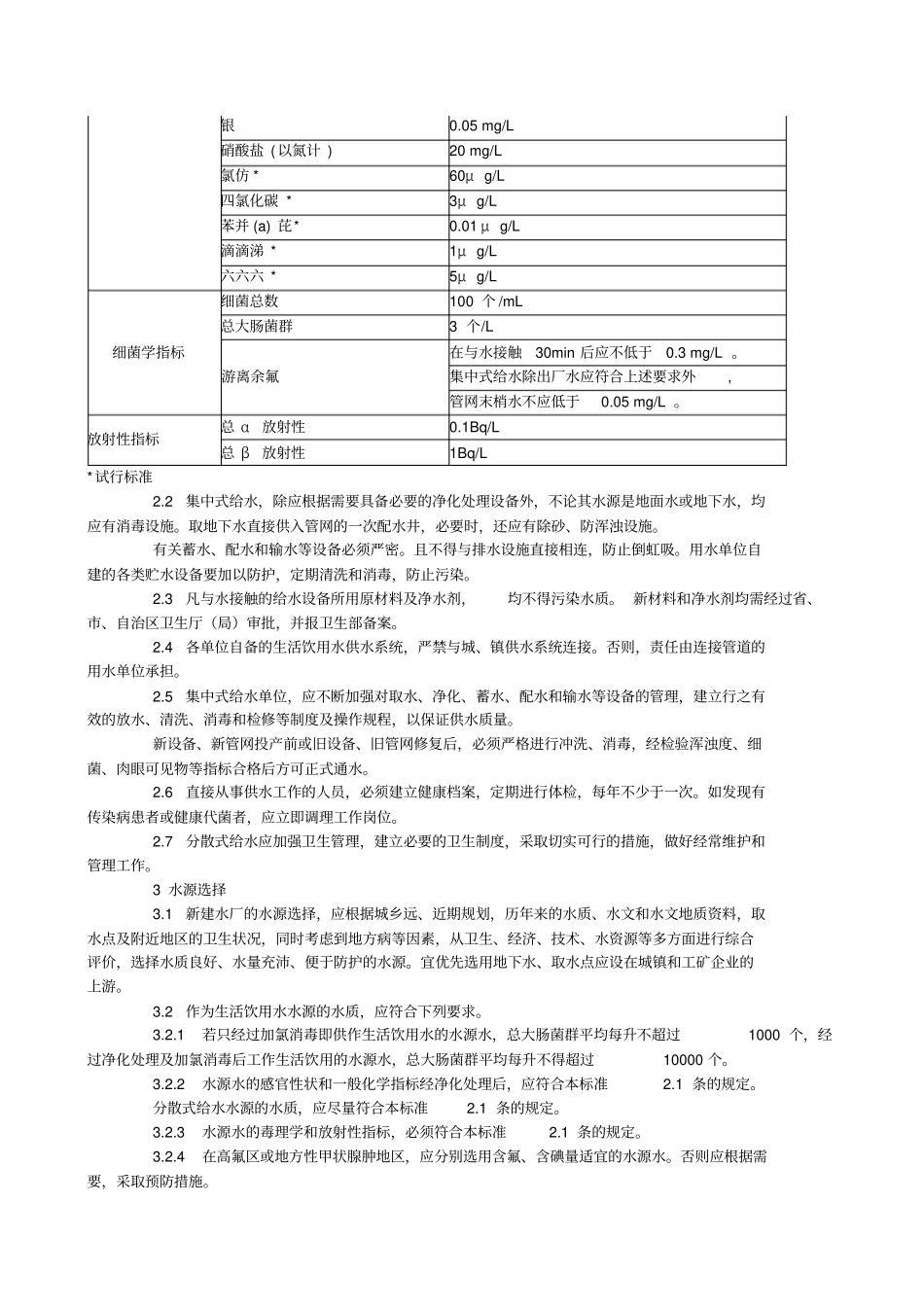 生活饮用水卫生标准_第2页