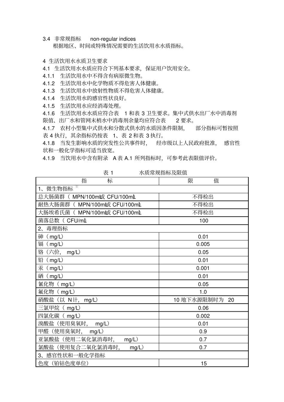 生活饮用水卫生标准讲解_第2页