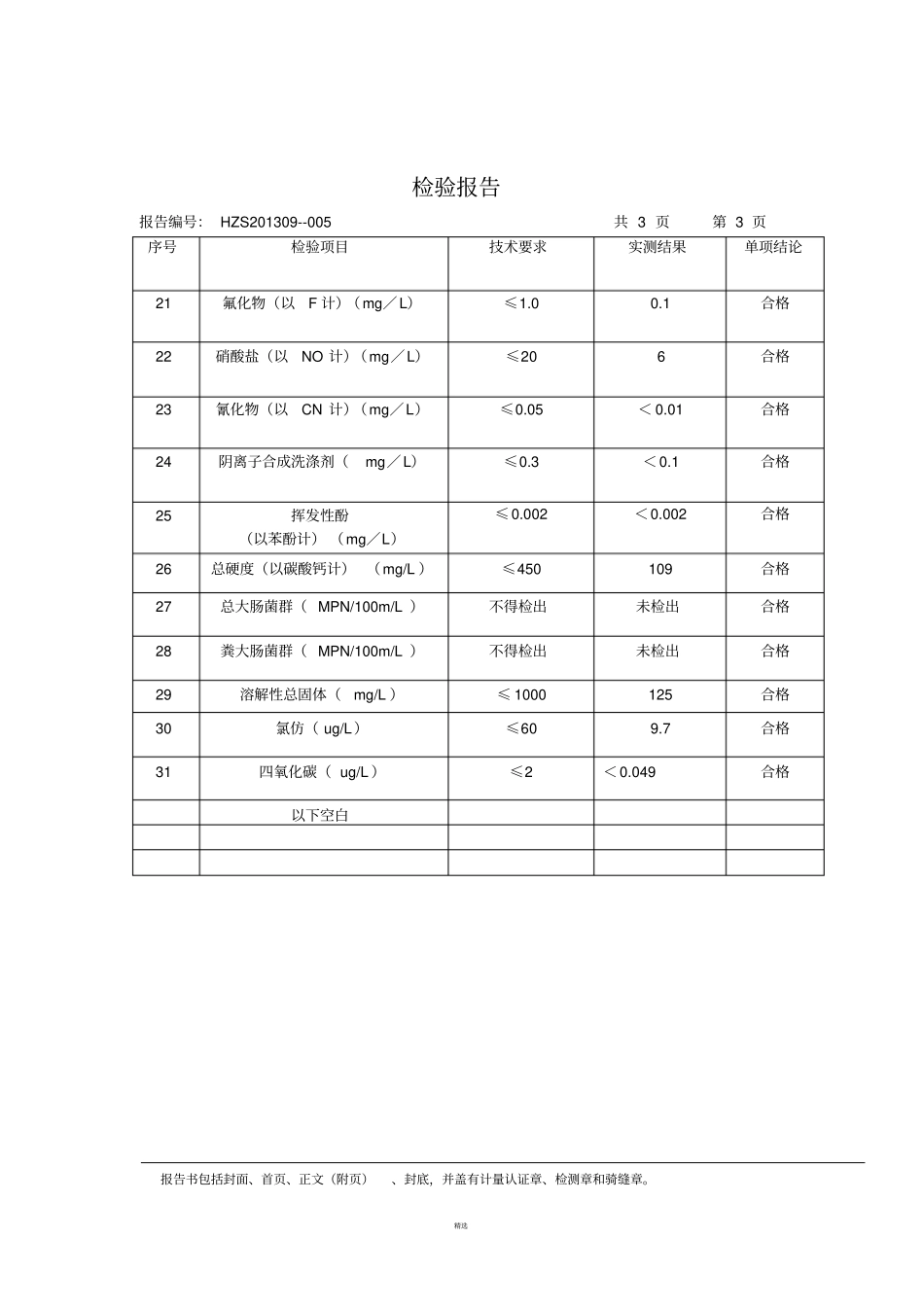 生活饮用水检测检验报告_第3页