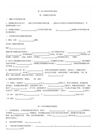 生物必修三知识点填空附答案,推荐文档