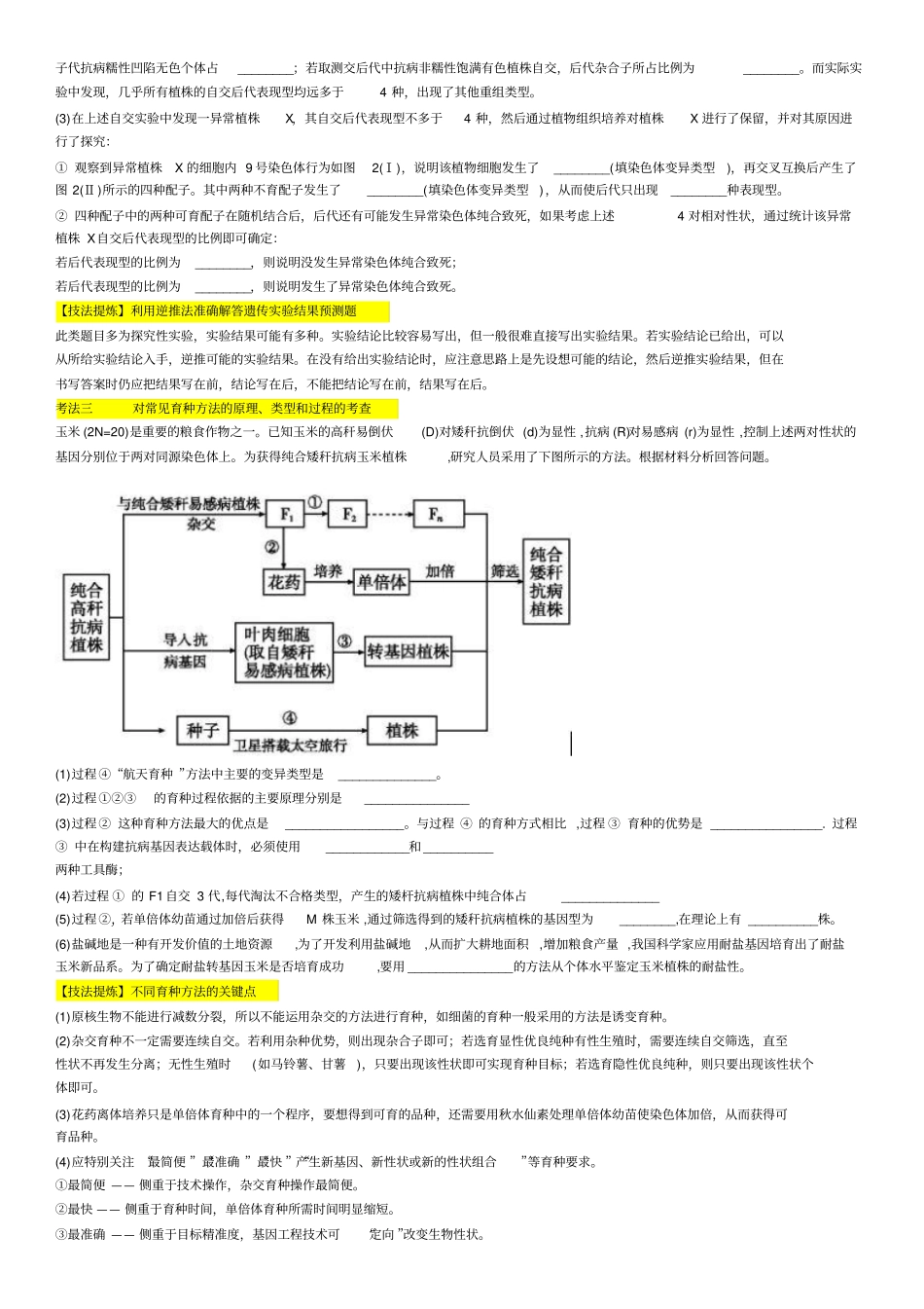 生物的变异、育种与进化汇总_第3页