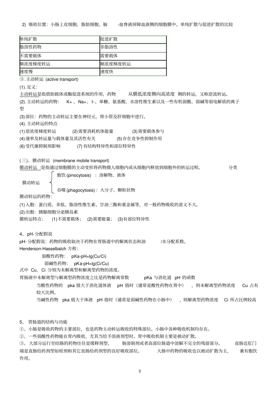 生物药剂学与药物动力学考试复习资料_第3页
