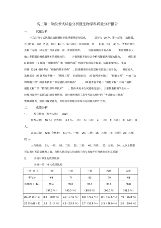 生物质量分析报告