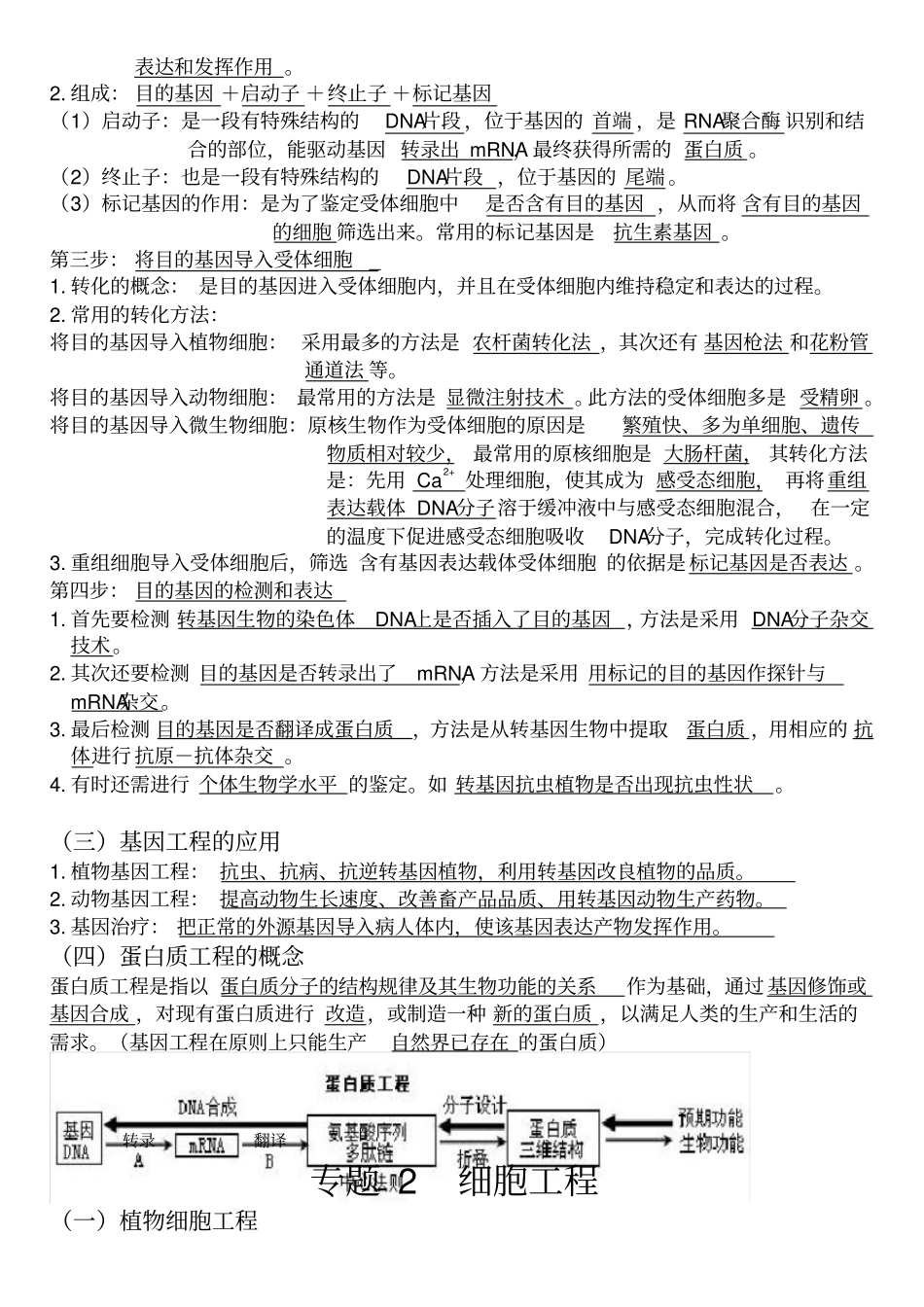 生物选修3易考知识点背诵_第2页
