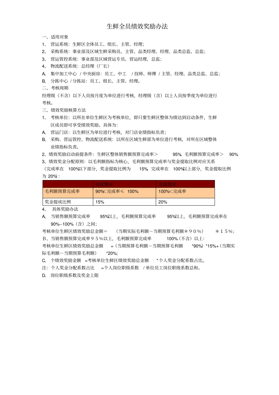 生鲜绩效奖励方案_第1页